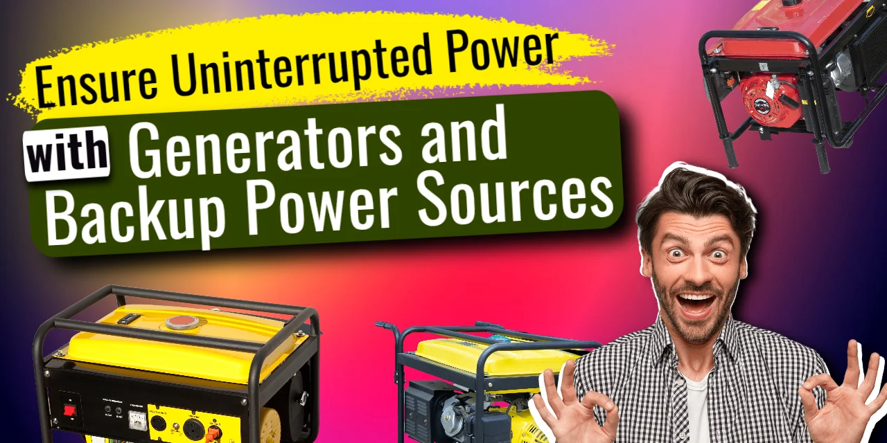 Ensure Uninterrupted Power with Generators and Backup Power Sources